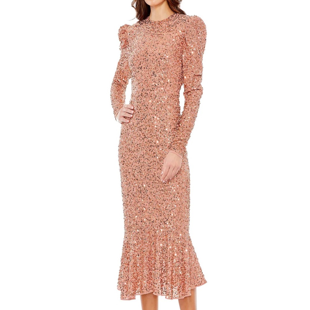 Mac Duggal Cocktail Sequin Dress NWT Size 12 Wedding MOB MOG